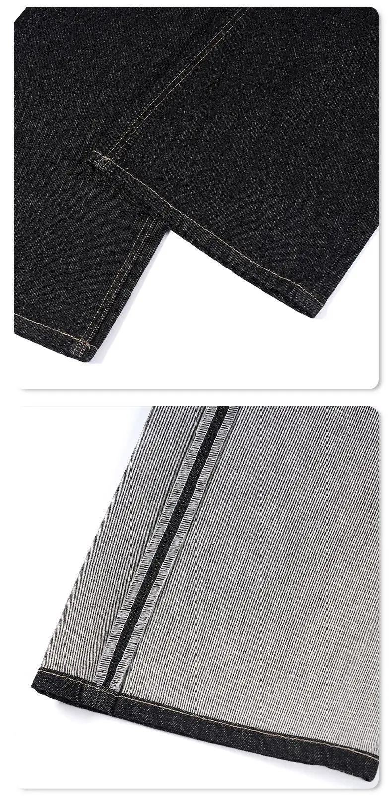 Dark Blue Wide Leg Jeans Unisex Baggy Style — feature 10