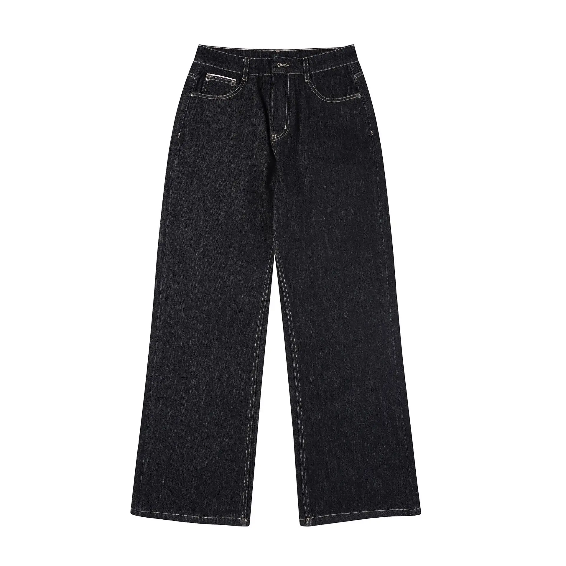Dark Blue Wide Leg Jeans Unisex Baggy Style