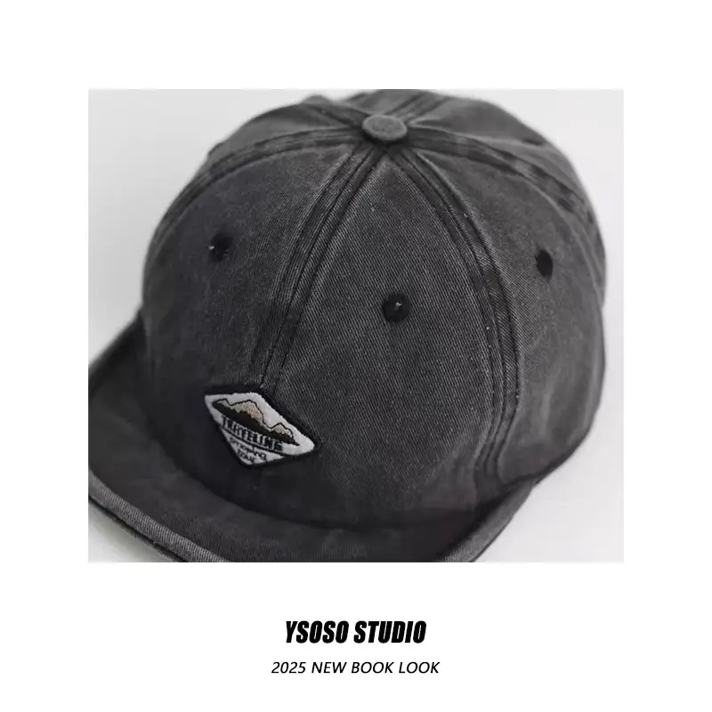 Men Washed Denim Brim Hat Blue 5-Pc Set