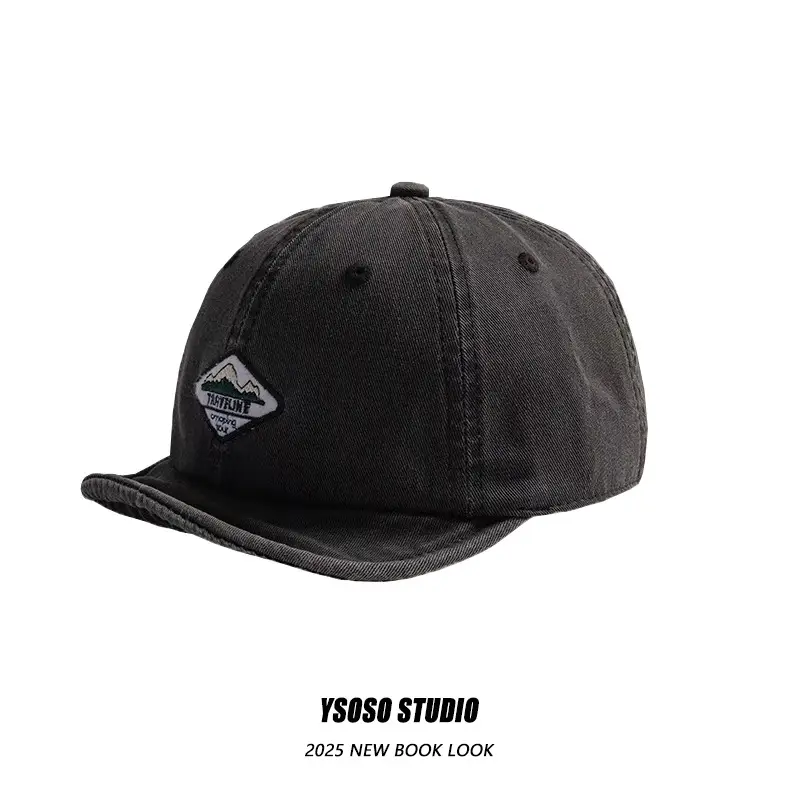 Men Washed Denim Brim Hat Blue 5-Pc Set — feature 3