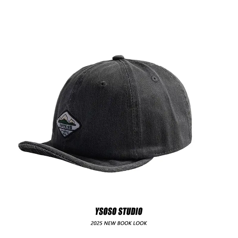 Men Washed Denim Brim Hat Blue 5-Pc Set — feature 4