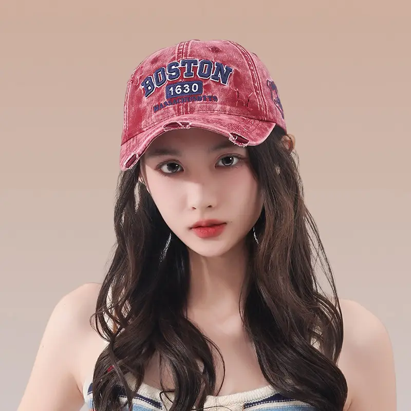 Women's Embroidered Baseball Cap with Duck Tongue Design - Image 6