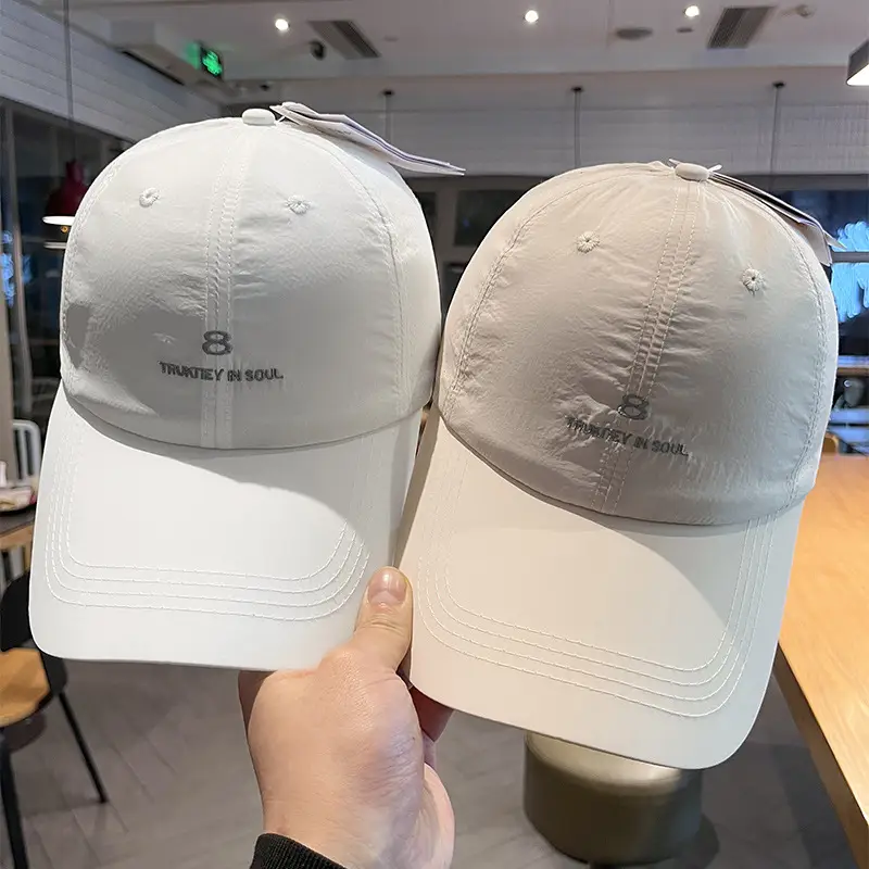Women Baseball Cap Navy Blue Embroidered Summer - Image 8