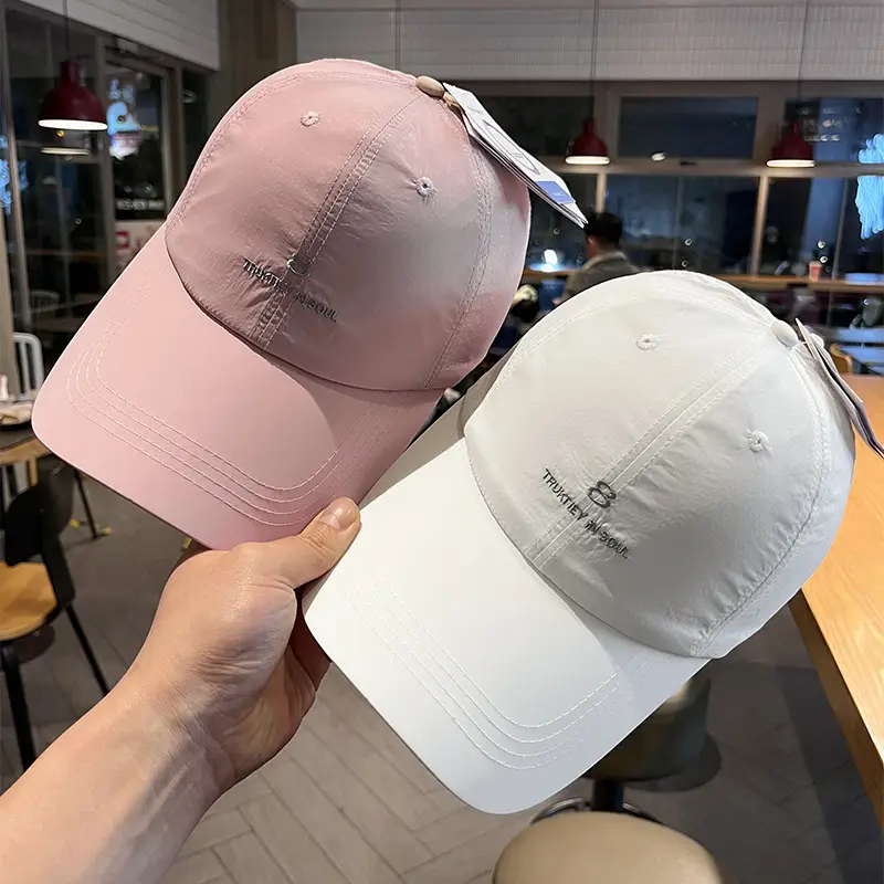 Women Baseball Cap Navy Blue Embroidered Summer - Image 9