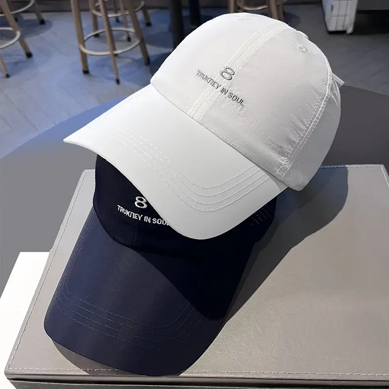 Women Baseball Cap Navy Blue Embroidered Summer - Image 11