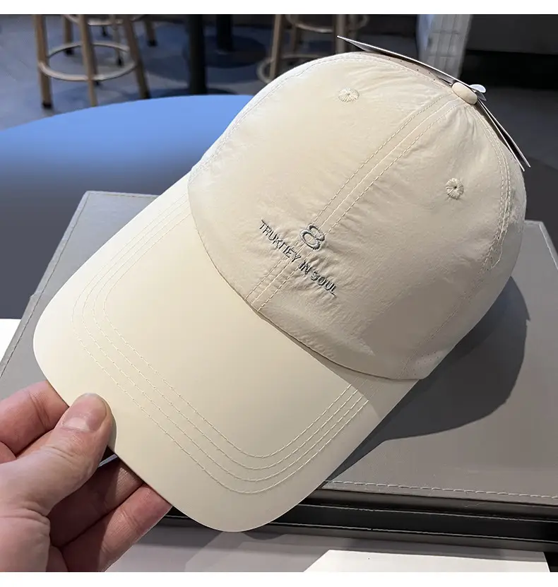 Women Baseball Cap Navy Blue Embroidered Summer — feature 11