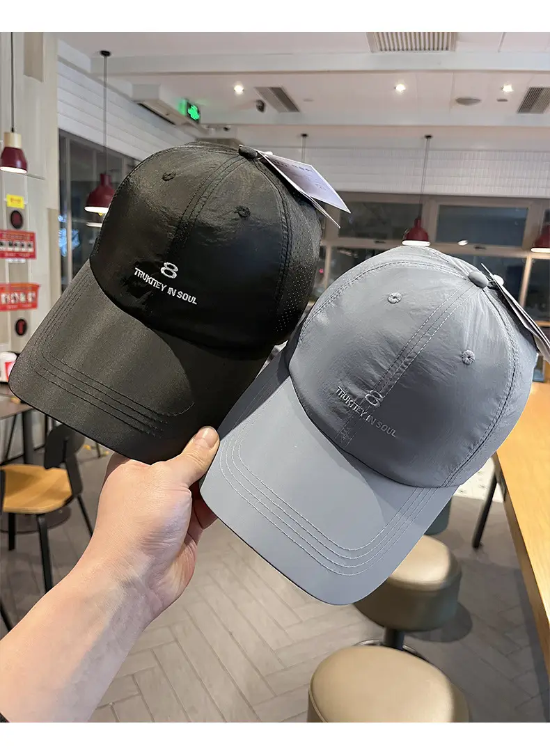 Women Baseball Cap Navy Blue Embroidered Summer — feature 3