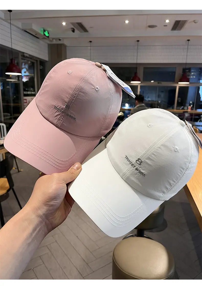 Women Baseball Cap Navy Blue Embroidered Summer — feature 4