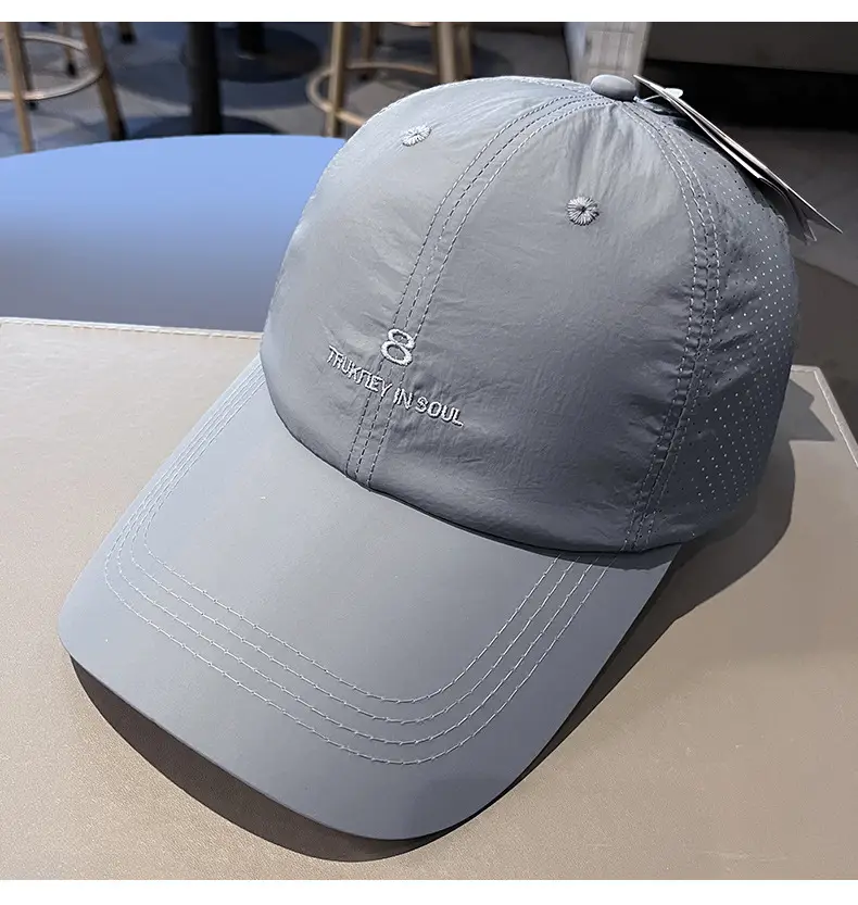 Women Baseball Cap Navy Blue Embroidered Summer — feature 9