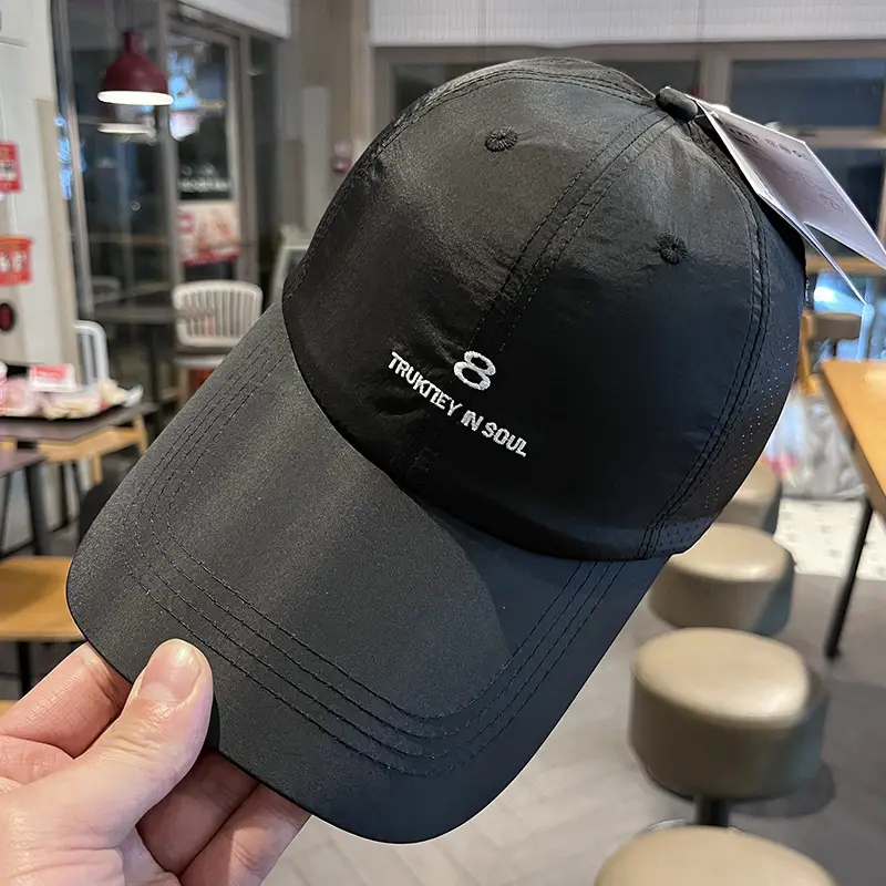 Women Baseball Cap Navy Blue Embroidered Summer - Image 2