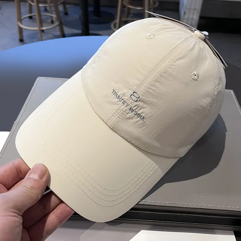 Women Baseball Cap Navy Blue Embroidered Summer - Image 3