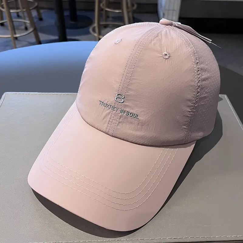 Women Baseball Cap Navy Blue Embroidered Summer - Image 4