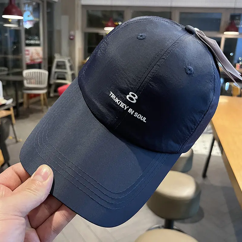 Women Baseball Cap Navy Blue Embroidered Summer - Image 5