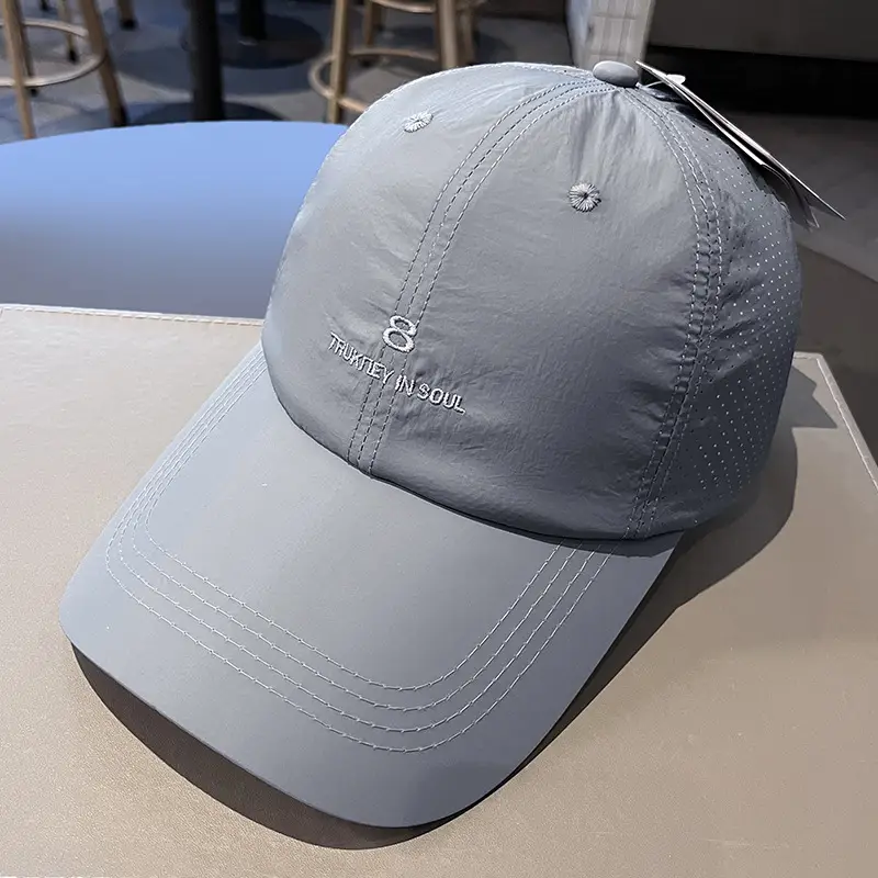 Women Baseball Cap Navy Blue Embroidered Summer - Image 7