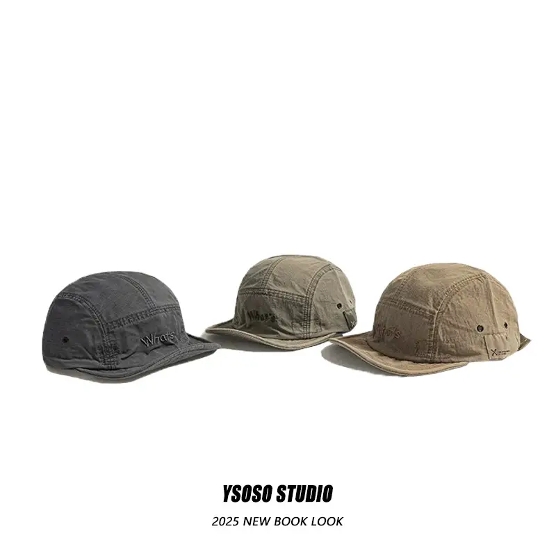 Japanese Style Retro Brim Cap for Men Spring Summer