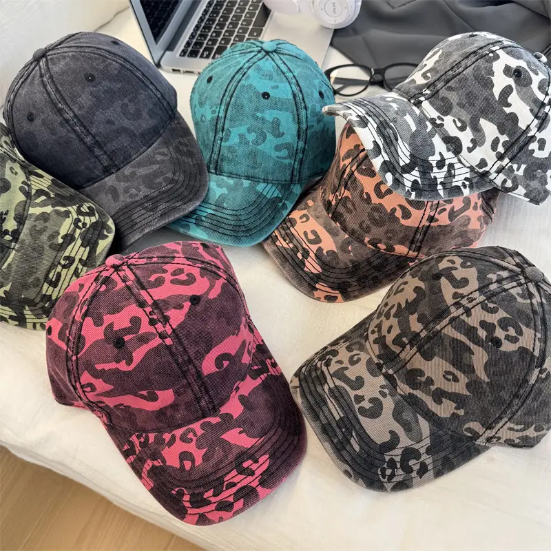 American Leopard Print Baseball Cap Women's Deep Brim - Image 8