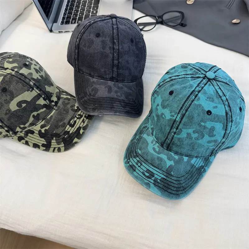 American Leopard Print Baseball Cap Women's Deep Brim - Image 9