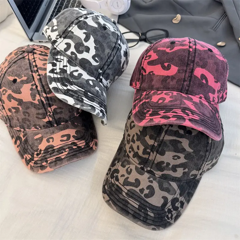 American Leopard Print Baseball Cap Women's Deep Brim - Image 10
