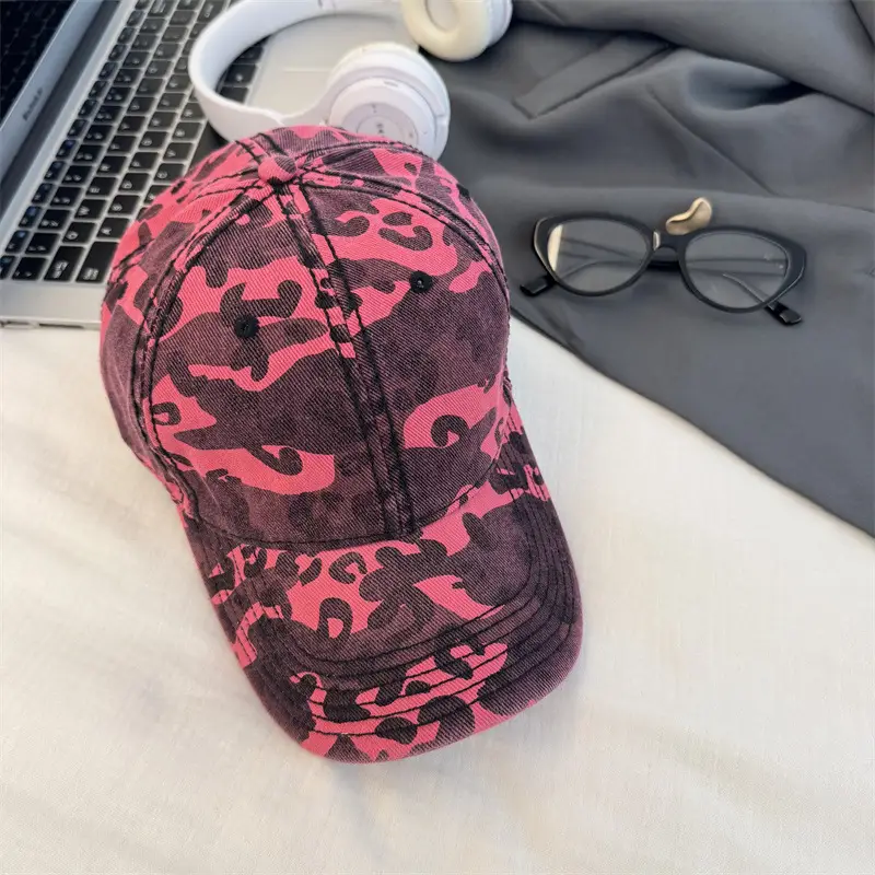 American Leopard Print Baseball Cap Women's Deep Brim - Image 2