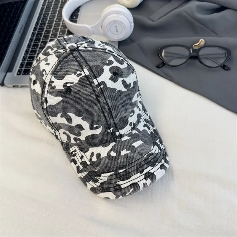 American Leopard Print Baseball Cap Women's Deep Brim - Image 3