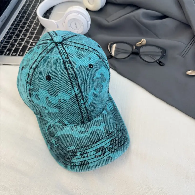 American Leopard Print Baseball Cap Women's Deep Brim - Image 5