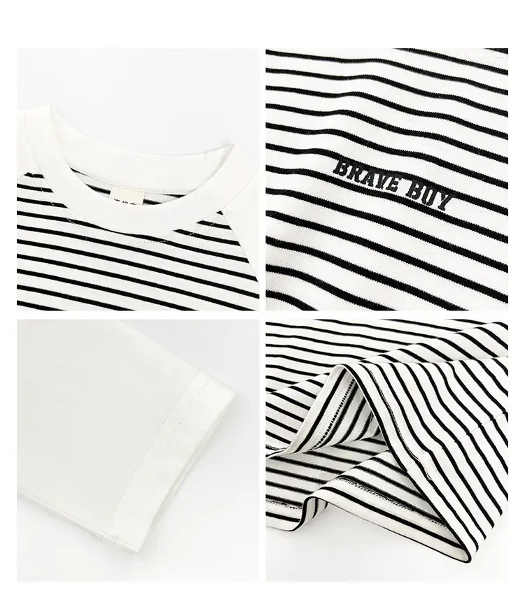 Haima Boys Striped Raglan T-Shirt Cotton Spring — feature 3