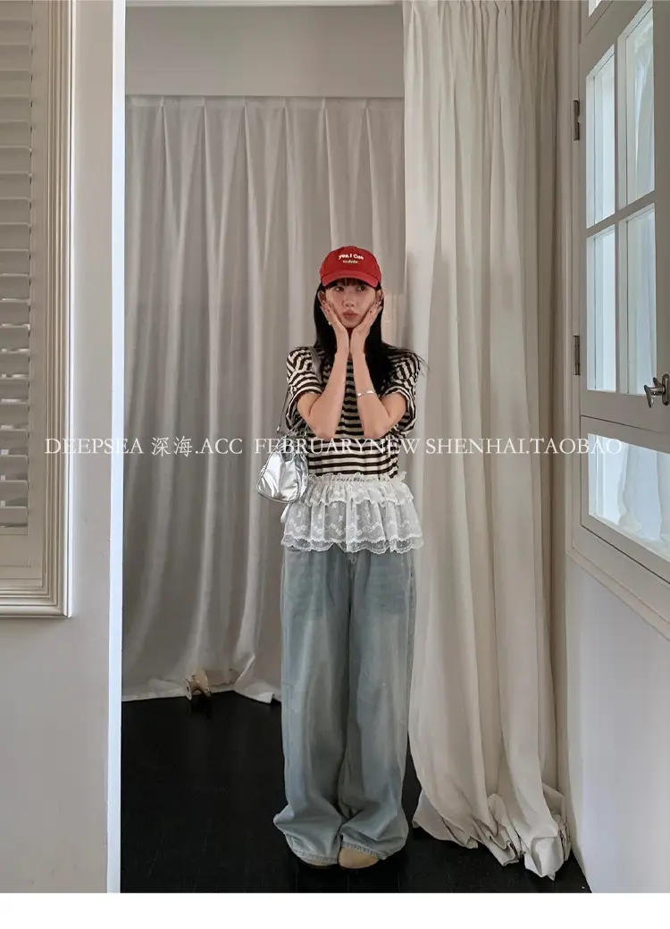 Women Korean Style Blue Baseball Cap with "Yes I Can" — feature 10