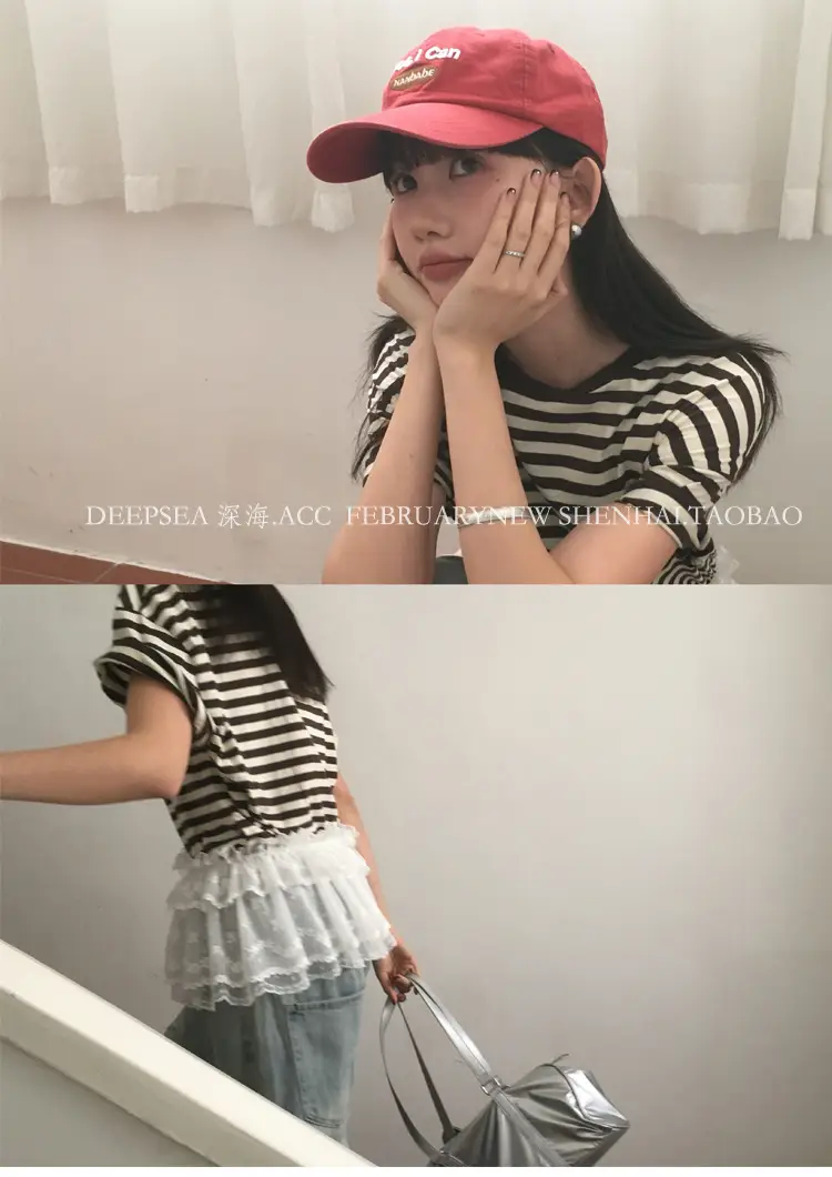 Women Korean Style Blue Baseball Cap with "Yes I Can" — feature 13