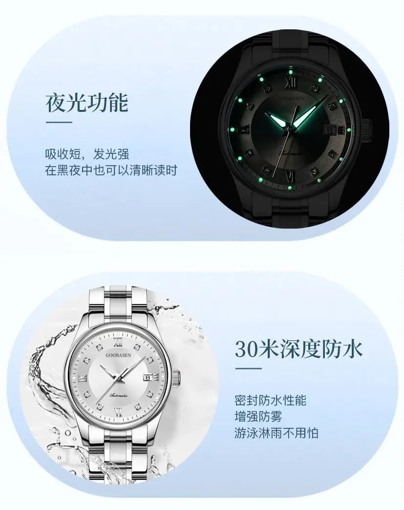 Guberson Women's Stainless Steel Water Resistant Watch — feature 21