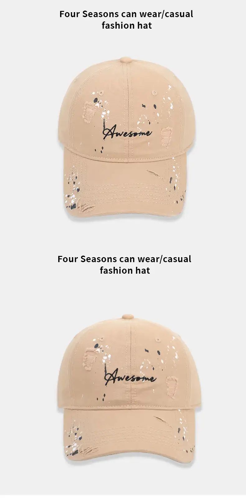 Pink Splash Ink Graffiti Baseball Cap for Women — feature 12