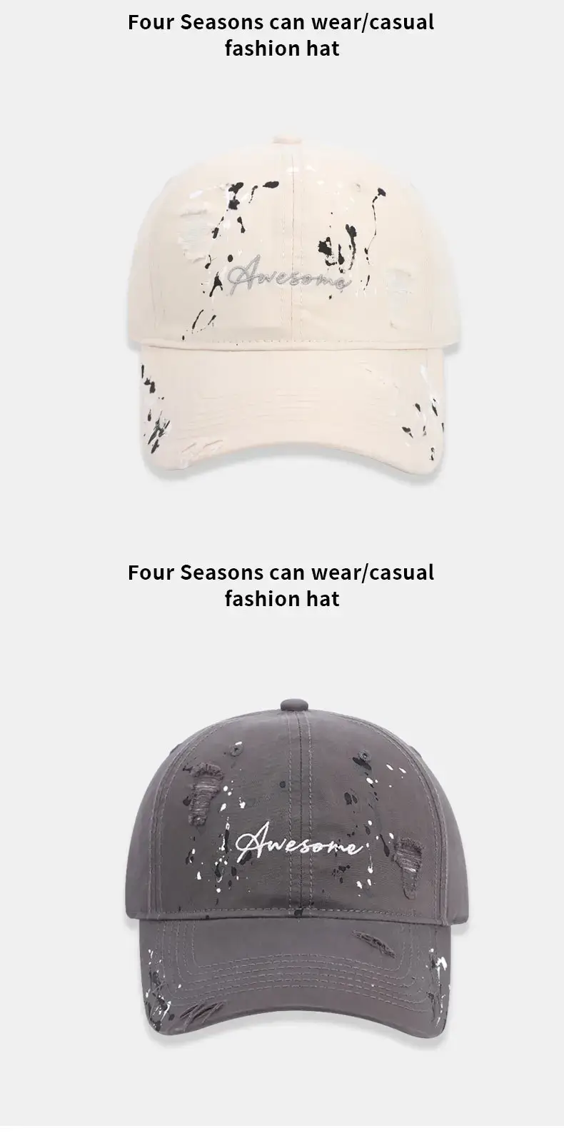 Pink Splash Ink Graffiti Baseball Cap for Women — feature 13