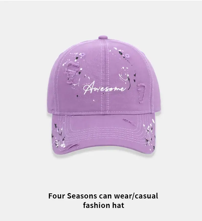 Pink Splash Ink Graffiti Baseball Cap for Women — feature 15