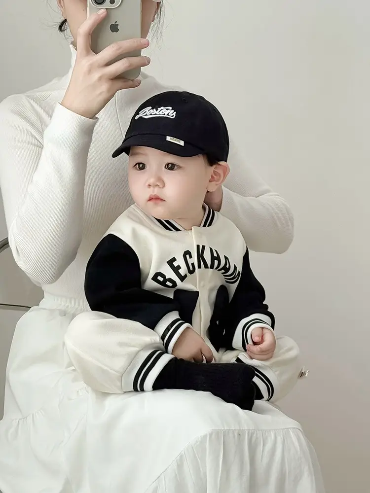 Baby Baseball Cap with "Beckham" Print — feature 2