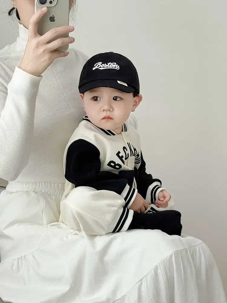 Baby Baseball Cap with "Beckham" Print — feature 3