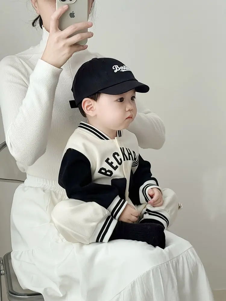 Baby Baseball Cap with "Beckham" Print — feature 5