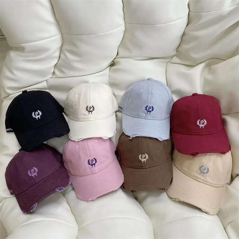 Women Red Embroidered Baseball Cap 2026 Korean Design - Image 10
