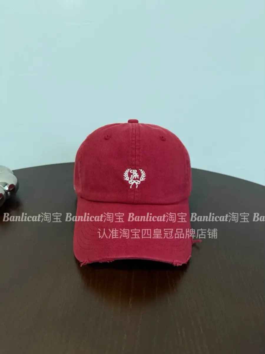Women Red Embroidered Baseball Cap 2026 Korean Design — feature 14