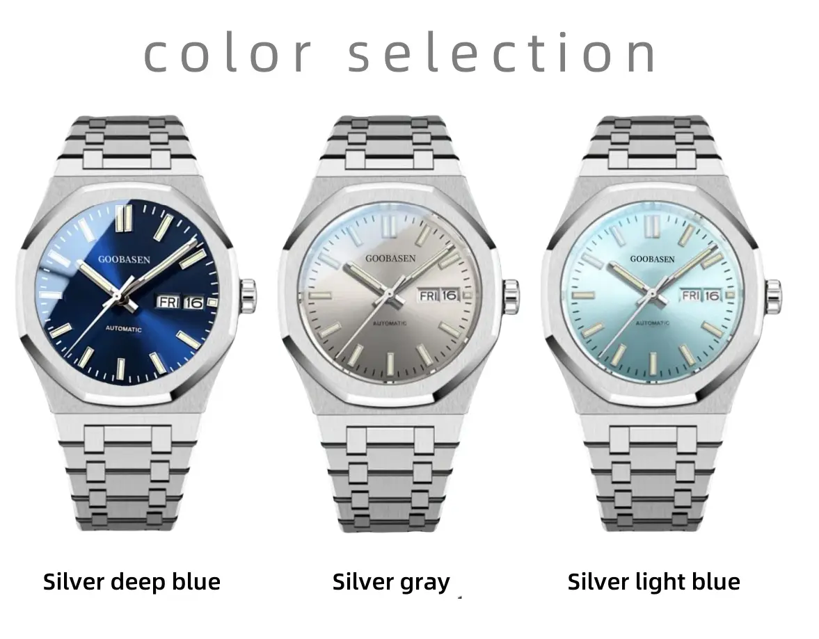 Guberson Men's Stainless Steel Analog Watch with Live Calendar — feature 35