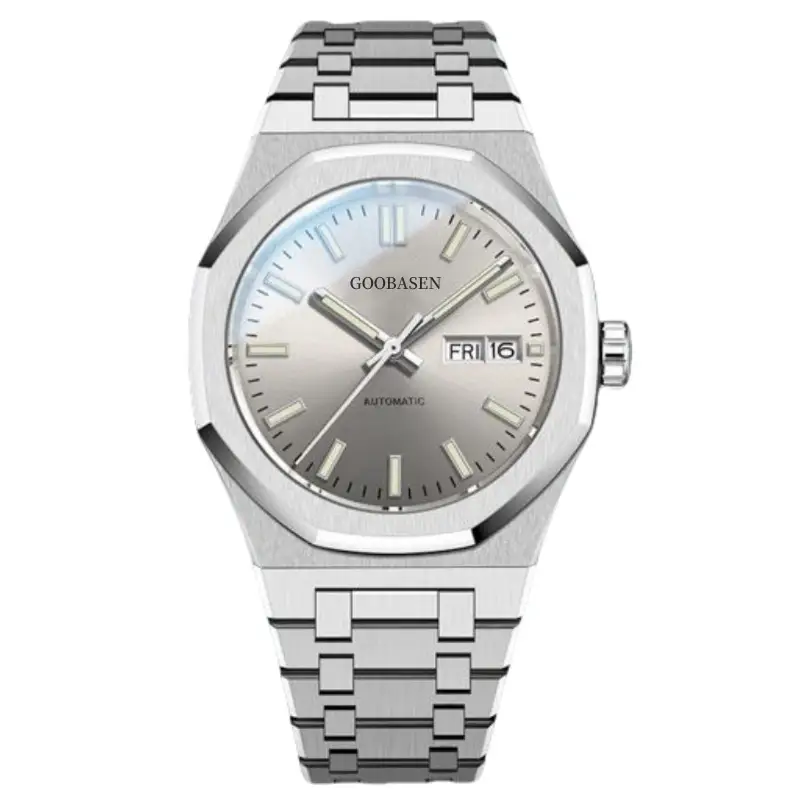 Guberson Men's Stainless Steel Analog Watch with Live Calendar - Image 2