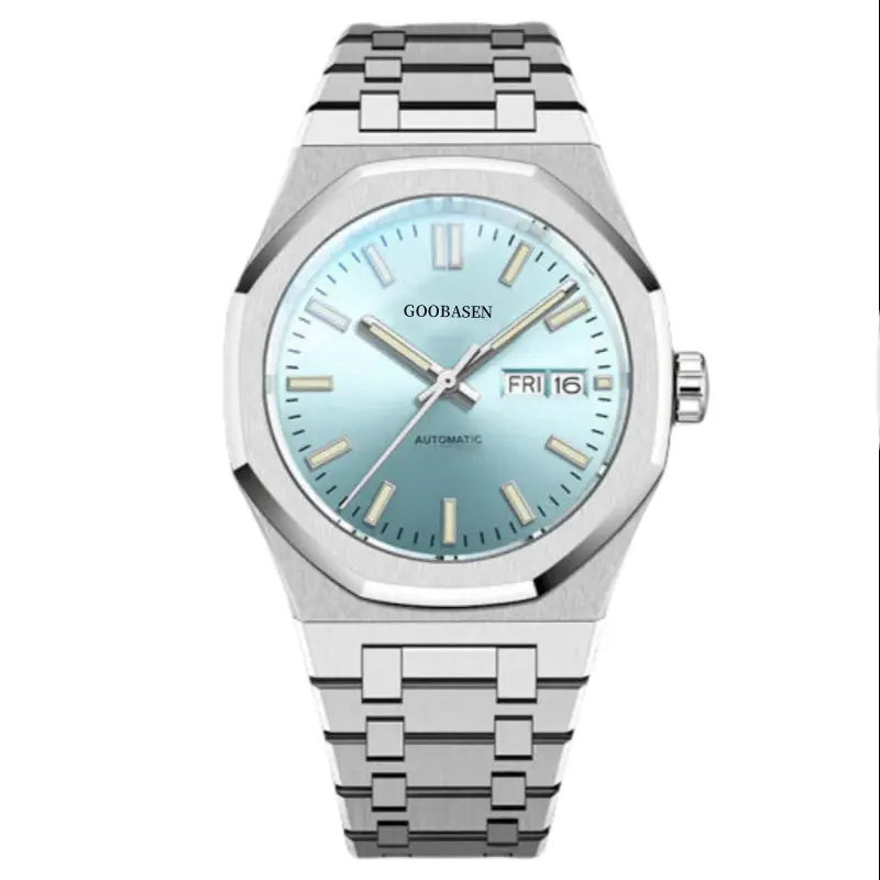 Guberson Men's Stainless Steel Analog Watch with Live Calendar - Image 3