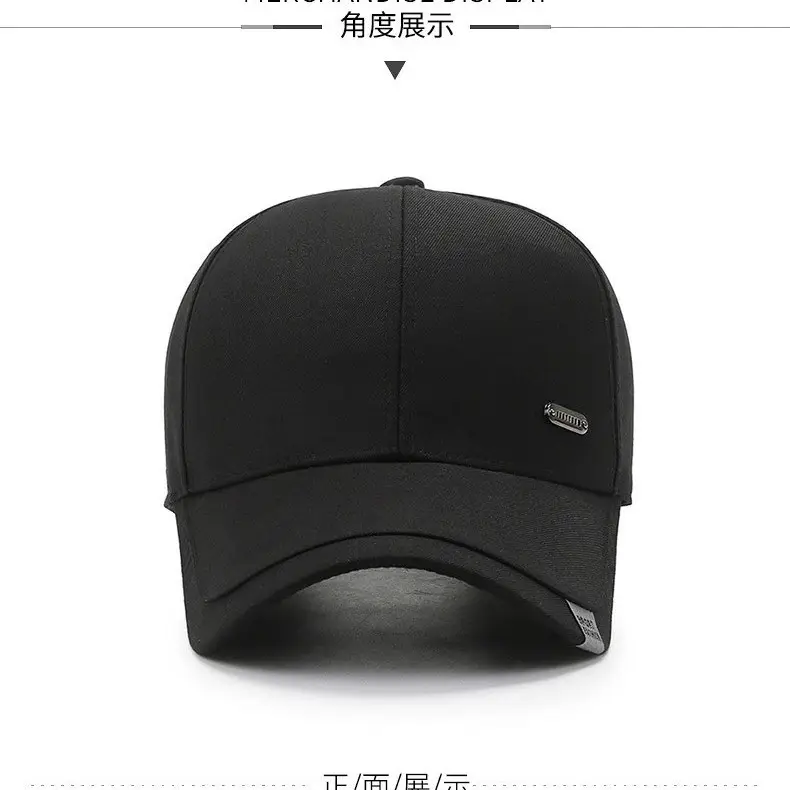 Black Baseball Cap for Men Women Elderly Outdoor Sports