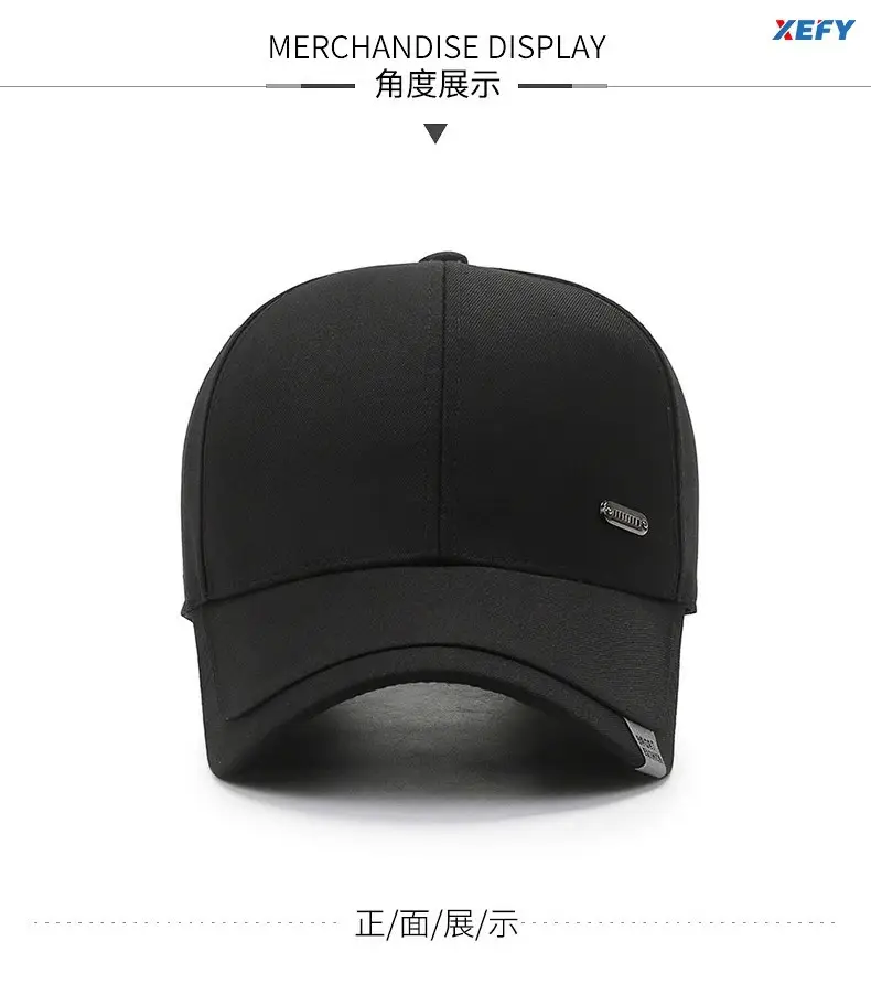 Black Baseball Cap for Men Women Elderly Outdoor Sports — feature 6