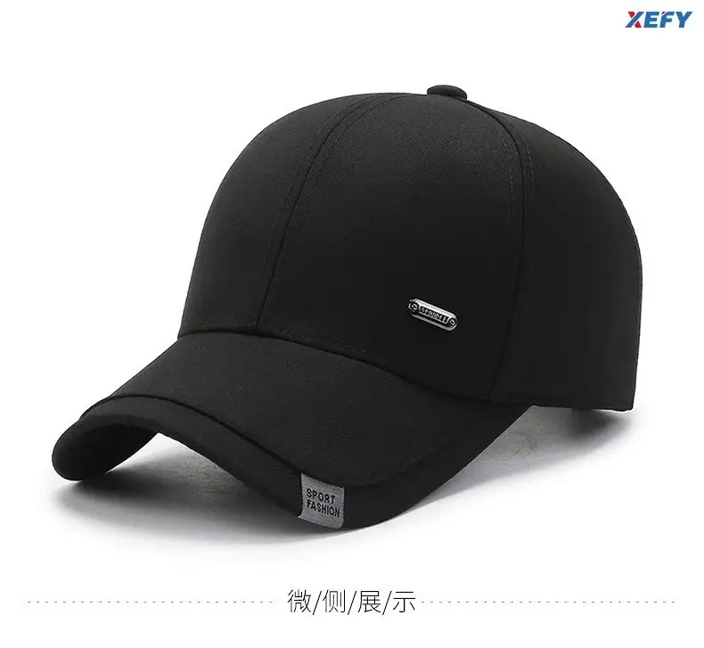 Black Baseball Cap for Men Women Elderly Outdoor Sports — feature 7