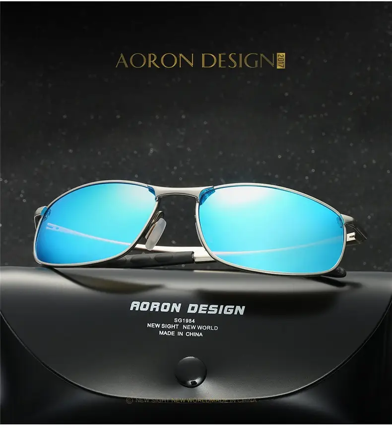 Men's Polarized Metal Sunglasses Driving Mirror — feature 2