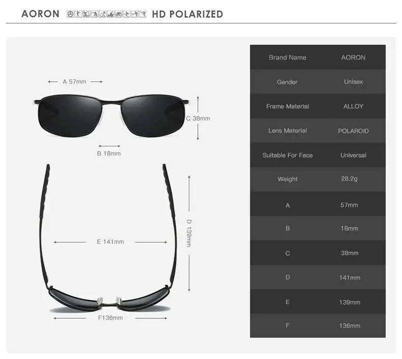 Men's Polarized Metal Sunglasses Driving Mirror — feature 6