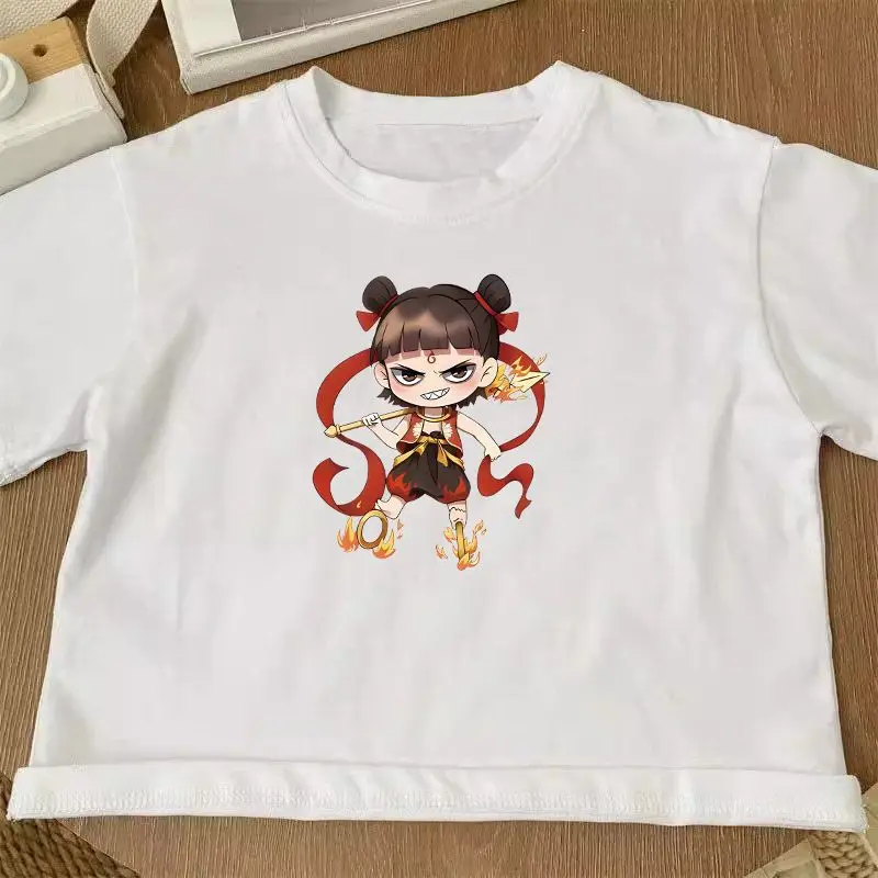 100 Cotton Cartoon T-shirt White Black Kids Design — feature 8