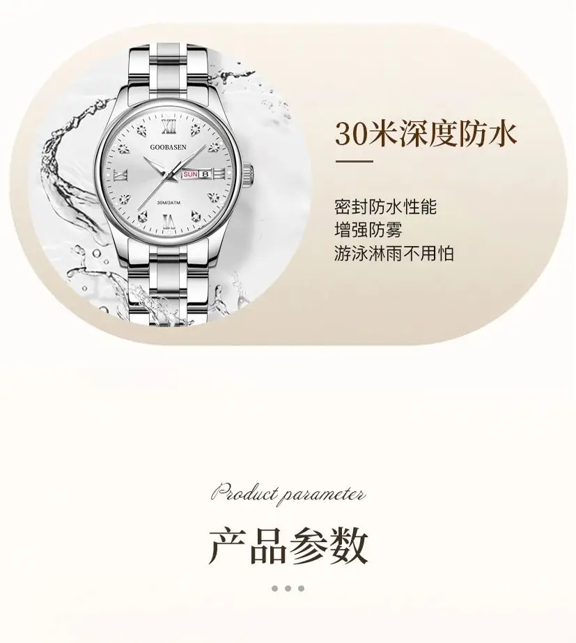 Guberson Women's Black Leather Watch with Live Broadcast Display — feature 21