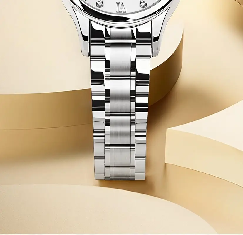 Guberson Women's Black Leather Watch with Live Broadcast Display — feature 5