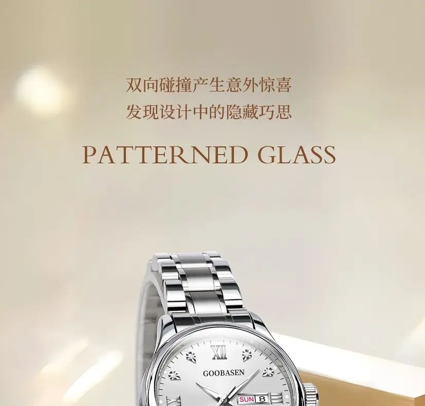Guberson Women's Black Leather Watch with Live Broadcast Display — feature 8