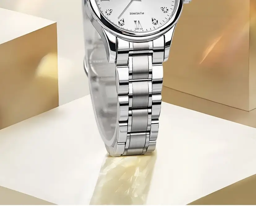 Guberson Women's Black Leather Watch with Live Broadcast Display — feature 9